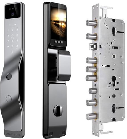 Smart Locks for Front Door, Smart Lock With Camera Keyless Entry Biometric Door Lock, 3D Face Smart Door Lock With Security Camera Monitor(lock 30 * 388mm)