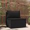LAPOOH Garten-Mittelsofa mit Kissen, Balkon Möbel, Balkonmöbel, Gartenlounge, Sonneninsel, Garten Möbel, Gartenlounge, Loungemöbel, Outdoor Lounge, Schwarz Poly Rattan
