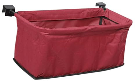 perfk Bollerwagen Faltbar Aufbewahrungstasche Wagon Cart Hecktasche,für Strandwagen Klappbar Universal Wagon Korb für Outdoor Camping Garten, Rot
