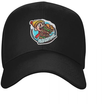 DTDSWNCD Classique Hommes Femmes LukasBS Burger Fries Chapeaux Casquette de Baseball en Plein Air Polyester Papa Chapeau Chapeaux de Soleil Chapeaux de Soleil Ajustables Été Cool