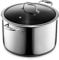 HexClad Hybrid Nonstick 12-Litre Stockpot with Tempered Glass Lid, Stay-Cool Handles, Dishwasher-Friendly, Oven-Safe Up to 480°C, Induction Ready, Compatible with All Cooktops