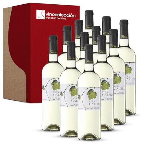 VINOSELECCION - Viña Calera 2023 - Vino Blanco D.O. Rueda 85% Verdejo y 15% Sauvignon Blanc 12 Botellas x 75 cl
