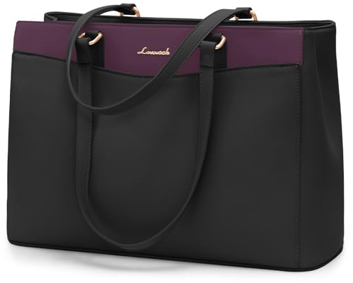 LOVEVOOK Borsa Donna Grande, PU Pelle Borse da Lavoro Università Tote Bag porta PC 15.6 Pollici, Elegante Borsa Tracolla per Ufficio University Docente Scuola