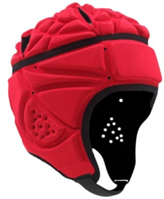 Ronyme Casque de Rugby Casque de Rugby Casque de Football pour entraînement Sportif Adultes, Rouge