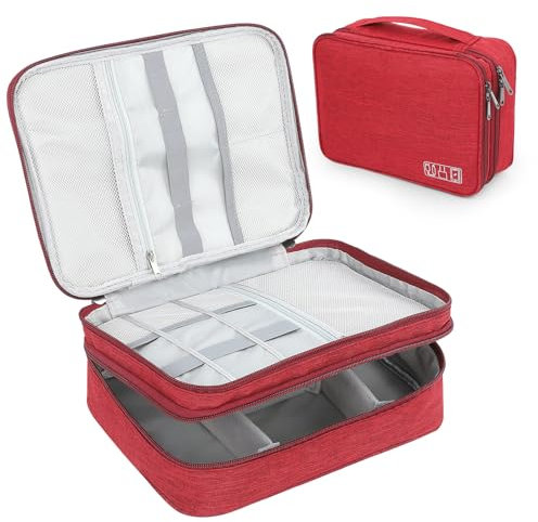 AiQInu Sac Câble Multifonctionnel Sac de Voyage Universel Électronique Cable Management Cubes pour Tablette, Disque Dur Externe, Chargeur, Adaptateurs, Cartes Mémoire, Câbles USB