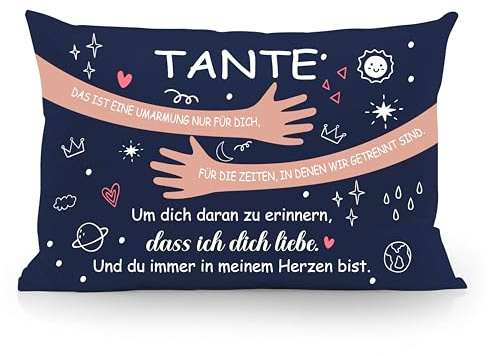 Aosumin Tante das ist eine Umarmung nur für Dich Um Dich daran zu erinnern DASS ich Dich Liebe Kissenbezüge für Tante von Nichte Neffe Tante Geburtstag Muttertag Weihnachten Geschenk(Tante-b)