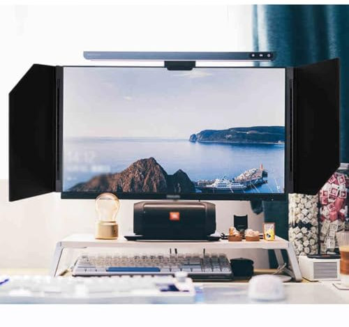 Desktop-Computer-Monitorhaube, Computer-Display-Schattierungs-Seitenwand, faltbare, blendfreie Video-Monitor-Haube, Sonnenschutz-Sonnenschutz, unterstützt 180°-Einstellwinkel, for 24-27-Zoll-Laptops(A