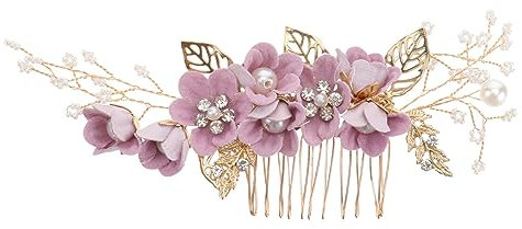 Veemoon Bridal Hair Comb Purple Rhinestone Wedding Hair Accessory for Brides and Bridesmaids Elegant Headpiece for Wedding Ceremony and Special Events