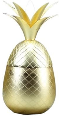 JBKJGWYA Tasse d'ananas 400ml/55ml/900ml, tasse en cuivre mule, tasse en métal, tasse à café de vin de bière en acier inoxydable(Gold 900ml)