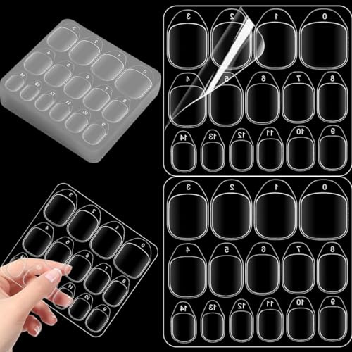 600 piezas de pegatinas de pegamento para uñas de doble cara transparentes, 40 hojas de almohadillas adhesivas para uñas, cinta adhesiva de gel gelatinoso,decoración de manicura DIY