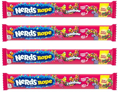Rainbow Rope 26g – 4er Pack – Amerikanische Süßigkeit, Original USA Candy