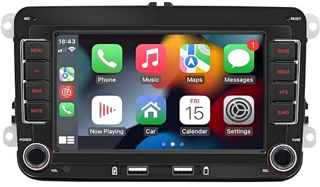 Sistema navegación Coche Navegador GPS para Coche de 7 Pulgadas,2 GB + 64,Android 15,Bluetooth 5.1 Compatible con CarPlay,Auto, RDS y Radio