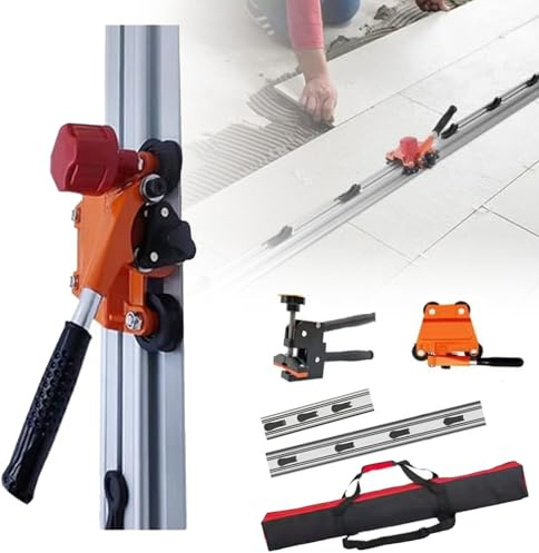 Coupe-carreaux Robuste 4 Axes Et 3 Lames - Avec Ventouses Et Rail Simple/double Pour Carreaux Grand Format | Coupe Avec Précision Les Carreaux Vitrifiés, Le Marbre, 2.3m