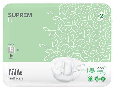 Lille Healthcare Suprem Fit All-in-One Incontinence Briefs - Maxi - Medium (1 Pack of 20)
