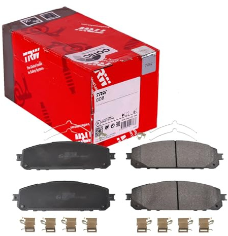 TRW GDB2142 Brake Pad Set of 4 Compatible for Jeep Cherokee (KL) 2013 - Front Axle and Other Vehicles