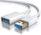 CSL - 2m USB 3.2 Gen1 Verlängerungskabel - USB Erweiterungskabel USB Verlängerung - bis zu 5 Gbit s - doppelt geschirmt - Knickschutz - bidirektional - weiß