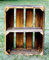 Holzkiste mit Zwischenboden quer geflammt 50 x 40 x 30 cm Natur Blumentopf Regal Aufbewahrung Obst Holz Kiste