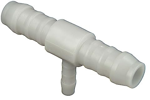 tecuro Schlauchverbinder T-Stück, Ø 7 x 5 x 7 mm - Nylon weiß