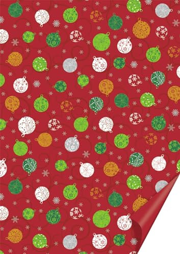 10X Heyda Karton 50x70cm 300g Weihn.kugel