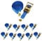 kuriershop 10 x Spanngurt Zurrgurt, LC 750/1500 daN, 6 m, 35 mm, 2-teilig, Flachhaken m. Sicherungsstift f. Stäbchenschiene