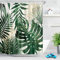 LB Tropische Blätter Duschvorhang 180cm Breit x 200cm Hoch Grüne Monstera,Palmblatt Bad Vorhänge mit Vorhanghaken Extra Lang Polyester Wasserdicht Anti Schimmel Badezimmer Vorhang