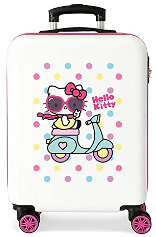 Hello Kitty Girl Gang Valigia da Cabina per Bambini, 55 cm, Bianco