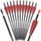 TY Archery 12x Carbon Armbrustbolzen 22 Zoll Jagd Bogenschießen Pfeile mit 4 Flügeln und 100 Grain Pfeilspitzen, Beidhändig, für Anfänger und Enthusiasten