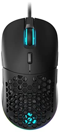 NEWSKILL Arakne Tournament ratón Gaming RGB alámbrico Negro 16000DPI Sensor óptico PMW3389 Peso Personalizable