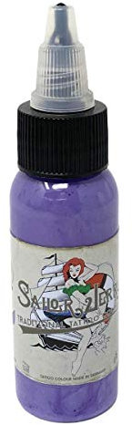 SAILOR JERRY viola chiaro – viola chiaro – 30 ml – vegano – Reach DE + certificato – inchiostro tedesco per tatuaggi con certificato – INKgrafiX® – IG56597 – Tattoo Ink, viola, lilla chiaro