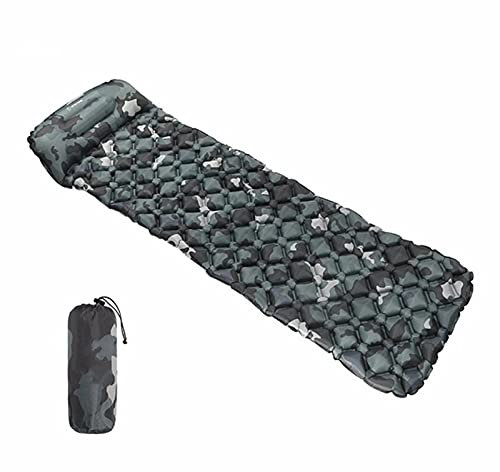 JIXIN Colchón Inflable del Colchón Inflable del Colchón De La Colchoneta del Colchón De Aire del Relleno Rápido del Cojín para Dormir con El Rescate De La Vida De La Almohada