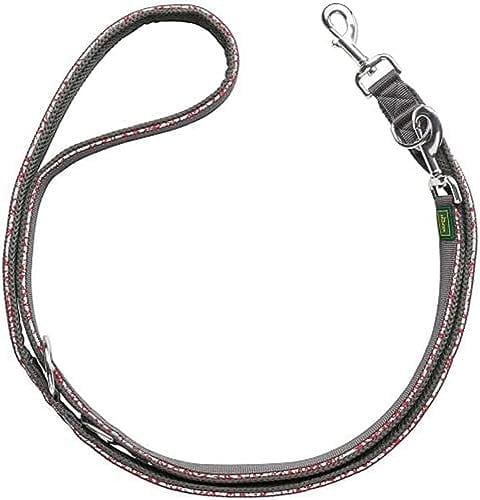 HUNTER Verstellbare Führleine Divo Reflect 25/200, rot/grau
