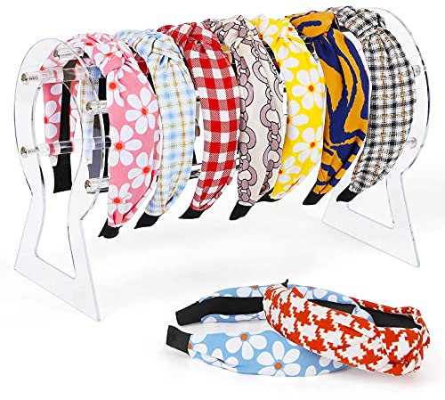 Suneerplay Headband Holder, Clear Acrylic Headband Organizer, Display Stand, Hairband Rack, Storage Holder for Women and Girls