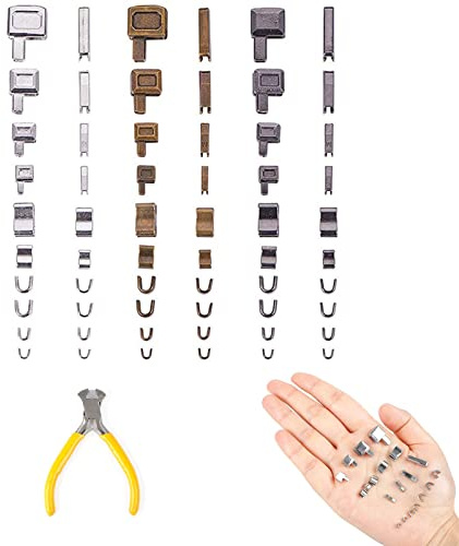 Basetousual 60 pièces Reparation Fermeture Eclair, 3 Couleurs Fermeture éclair de rechange en métal, Kit de Réparation de Fermeture éclair en Alliage, pour couture, remplacement, bricolage(Alliage)