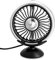 QWORK Mini Ventilator mit Buntes Licht und Abnehmbare Basis, USB Ventilator 360° Drehung 3 Windgeschwindigkeiten 5 V 1A für Reisen Büro Zuhause