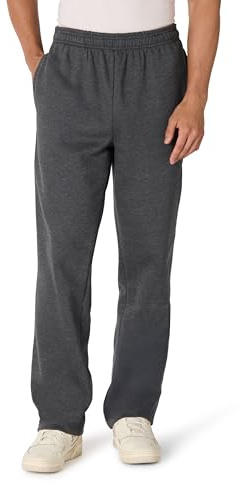 Amazon Essentials Pantaloni Sportivi in Pile con Fondo Aperto (Disponibili in Taglie Extra Forti) Uomo