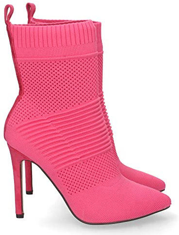 shoes&blues.es 66793-Botin con Tacon de Aguja para Mujer, con Punta Fina, de Material Elastico, Sin Cierre, Otono Invierno 2022. Talla 41 Fucsia