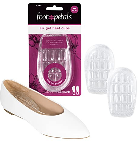 Foot Petals Fersenschalen, verhindern rissige Fersen, stabilisieren die Fersen in geschlossenen Fersen, Pumps, Stiefeln, Keilabsätzen, flache Fersen, Gel