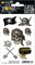 HERMA 15633 Temporäre Tattoos Totenkopf, 9 Stück, Klebetattoos zum Aufkleben, Fake Tattoos Aufkleber mit Piraten Piratenflagge Motiv, Kindertattoos Sticker für Fasching Karneval Kinder Erwachsene
