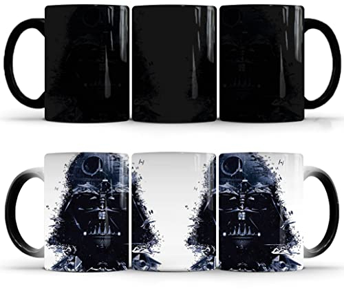 Hosoncovy Keramik Star Wars Schwarzer Ritter Farbe Ändern Becher Heiße Hitze Ändern Becher Heiße Hitze Empfindliche Tasse Kaffee Becher Tee Becher Getränk Tasse Milch Becher