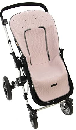 Rosy Fuentes Funda de Verano para Silla Paseo Universal - Colchoneta para Carrito Bebé- Transpirable-Compatible con Bugaboo, Jane, Concord, Baby Jogger, Bebecar…0-rosa empolvado