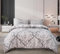 Prime Linens Bettbezug-Set, 4-teilig, Polyester-Baumwolle, Bettbezug, Bettwäsche-Set mit Kissenbezügen und extra Spannbetttuch im Lieferumfang enthalten (Royal Damast Grey, Doppelbett)