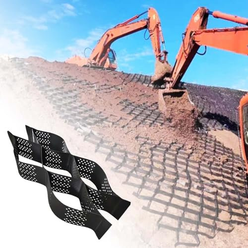 Geo-Gitter 2 Honeycomb Geo Ground Grid Driveway Plastic Pavers, Light Truck RV Parking Subgrade Work Stabilization Grids, Mud Control Grid Support Mesh ( Color : Tall 3.9In/10cm , Size : 16.4x29.5ft/