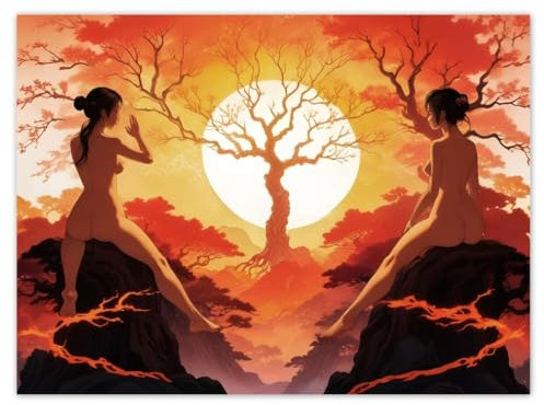 H10407M_NS1AS Sticker mural décoratif Motif arbre de vie 135 x 100 cm