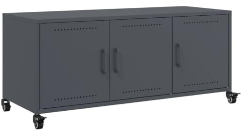 vidaXL TV-Schrank Anthrazit 100,5x39x43,5 cm Stahl
