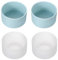 PATIKIL Silicone Boot for Tumbler Boot, 4Pcs Bottom Sleeve Protector Anti-Slip Protective Sleeve for Water Bottle Car Travel Cup, Transparent/Blue