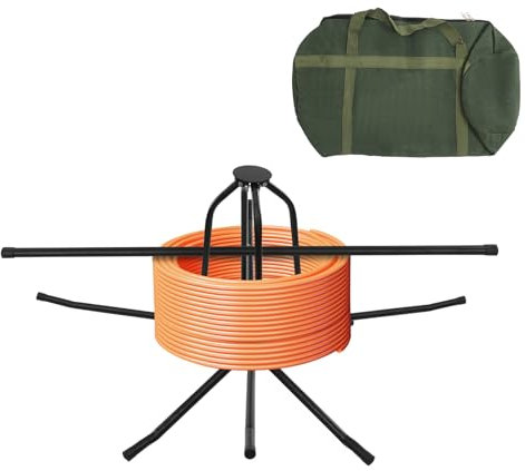 Fridgestea Underfloor Heating Pipe Decoiler, Pipe Reel Dispenser with Canvas Bag, Heating Cable Decoiler for PEX, PERT, PE, Heating Pipes, Water Pipes, Max Load 200KG