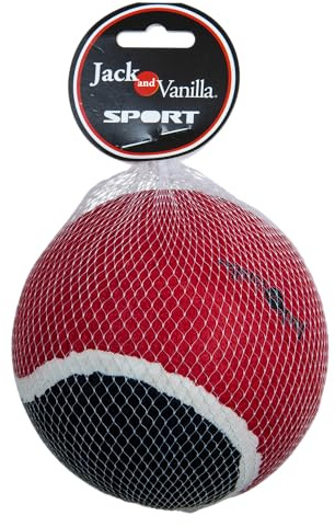 JACK AND VANILLA Tennis-Hundespielzeug, 13 cm, robuster Ball, Größe L, Balboa, zahnfrei, für den Außenbereich, Strand, alle Hunderassen
