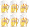 6 Stücke Bier Folienballon, Bierglas Riesenballon, XXL Bier Aluminium Folie Ballon, Bierkglas Luftballons Helium Ballons für Urlaub Hochzeit Bierthema Party Jubiläm Festival Geburtstag