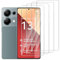Dlxiks 4 Pièces Verre Trempé Pour Xiaomi Redmi Note 13 Pro 4G,HD Transparent, Dureté 9H-sans Bulles d'air-Anti Rayures Film Protection écran
