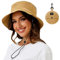 AIYVELU Chapeau de Pluie Femme, Chapeau Anti UV Protection, Visière Femme, Pliable, Large Bord, Pêche à Cheval Queue Chapeau (Kaki)